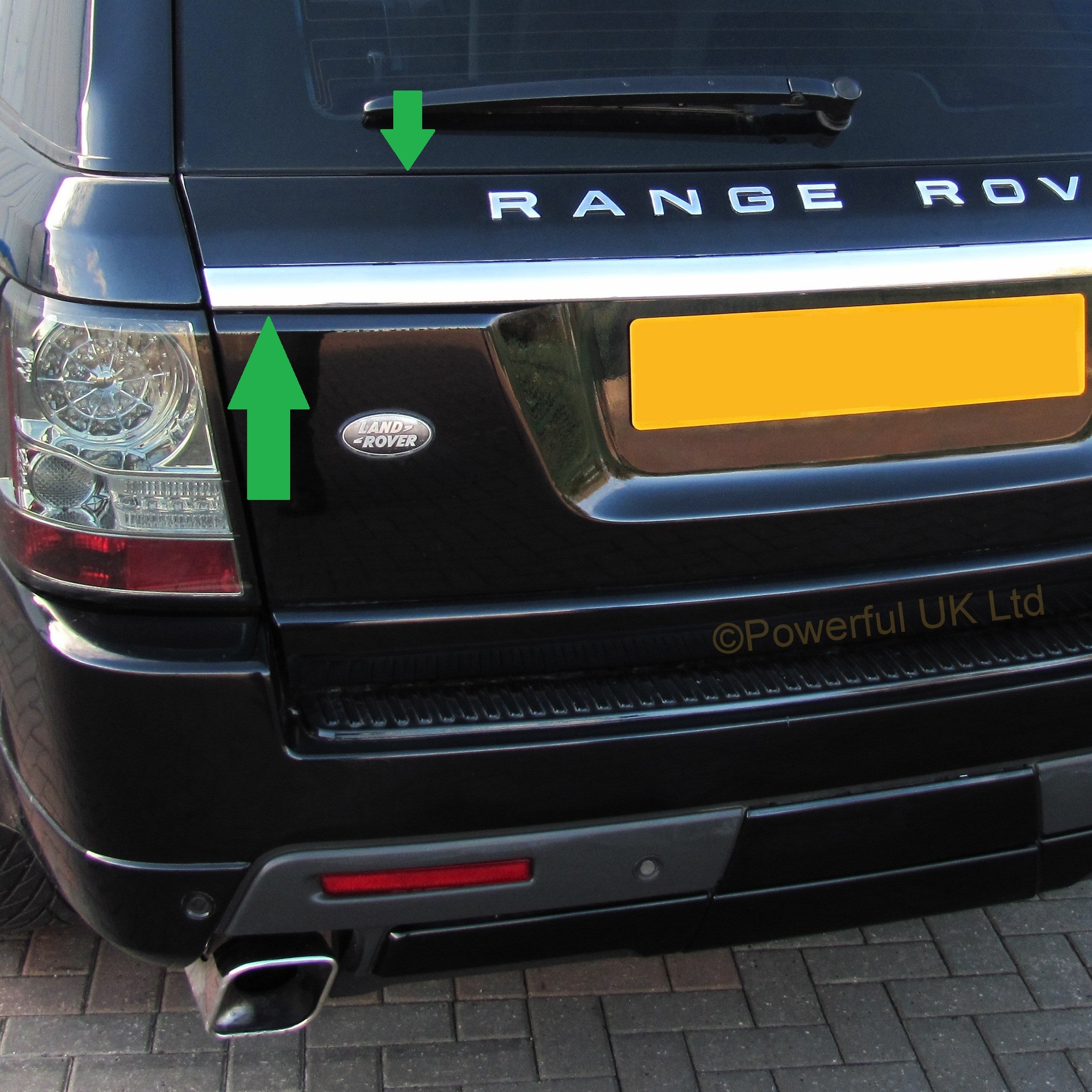 3pc Java Black+Chrome 2012 rear tailgate upgrade conversion kit